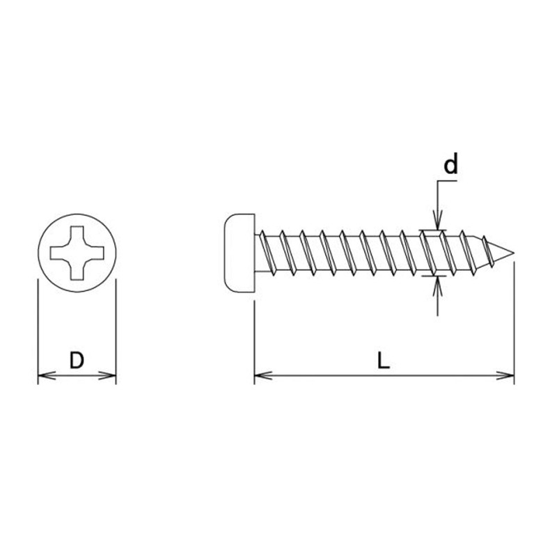 Stainless Steel Tapping Screws 4x40 Approximately 35 pieces (CP) 80591