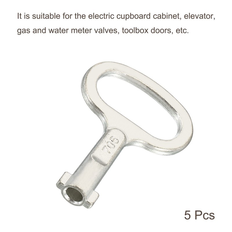 PATIKIL Key Shape Socket Spanner Key, 5 Pack Electrical Cabinet