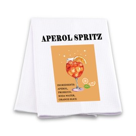 Aperol Lover Gift Cocktail Kitchen Towel Aperol Ingredients Gift Cocktail Dishes Towel Cocktail Recipe Gift (Aperol Cocktail Kitchen Towel)