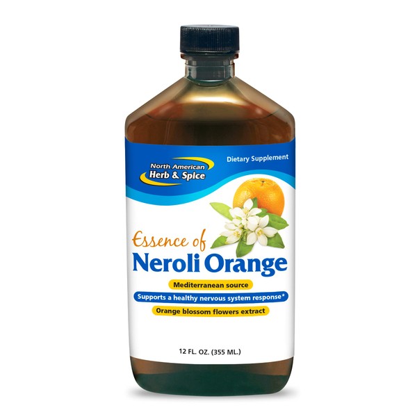 NORTH AMERICAN HERB & SPICE Essence of Neroli Orange - 12 fl. oz. - Neroli Orange Essence - Supports a Healthy Nervous System & Relaxation - Non-GMO - 12 Servings