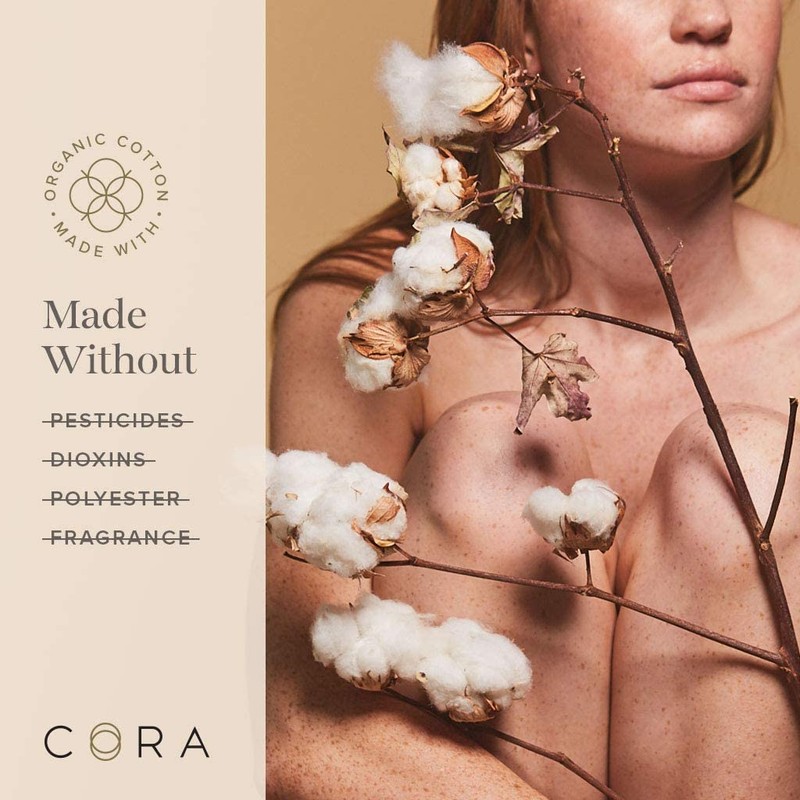 Cora Organic Cotton Unscented Tampons with BPA-Free Plastic Compact Comfort