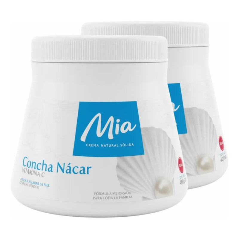2 Pack Crema Mía Concha Nácar Aclara Paño Manchas Cicatrices