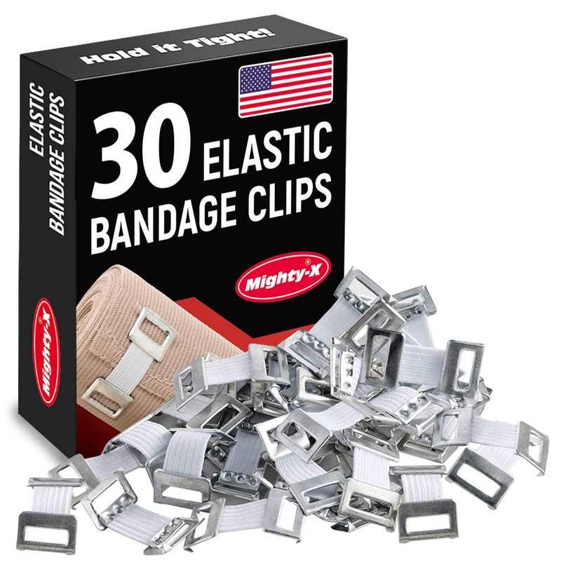 Clips elásticos para vendaje – Paquete de 30 clips para