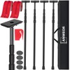 10FT Dust Barrier Poles Kit,Spring Retractable Zipper Wall Poles for