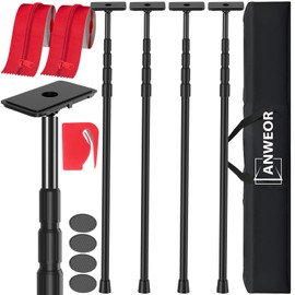10FT Dust Barrier Poles Kit,Spring Retractable Zipper Wall Poles for Dust Barriers System,Home & Construction,Spring Barrier Loaded Poles for Renovation & Construction Renovation