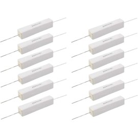 AnRui 20Watt 500 Ohm Cement Resistor 5% Axial Lead Wire Ceramic, 12Pcs