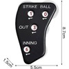PurYupearl Black 4 Wheel Umpire Indicator, Umpire Counter Clicker, Umpire