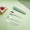 DEVICO Travel Utensils with Case, Reusable Camping Silverware Cutlery, 18/8