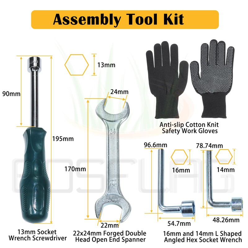 BOSFLAG 3 Pack 539112170 Spindle Assembly Kit with 153535 Pulleys