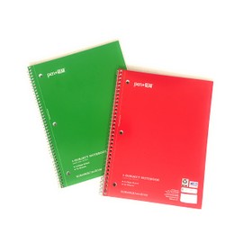 Pen + Gear 1 Subject Notebook, College Ruled, 70 Sheets (Red - Green)