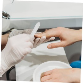 Baluue 2pcs Stainless Steel Nail Files Manicure Pedicure Tools for Trimming and Shaping Natural False Design for Salon