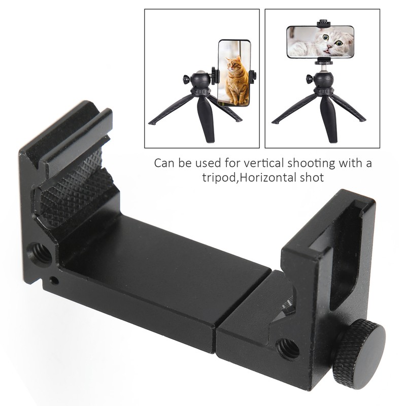 Mobile Phone Tripod Mount Clip Adjustable Phone Clamp with Cold