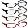 TruVision Readers Reading Glasses - 9503H -2Black-Tortoise-Red-3.00