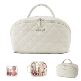 LOVEVOOK Women's Cosmetic Bag, beige, Elegant