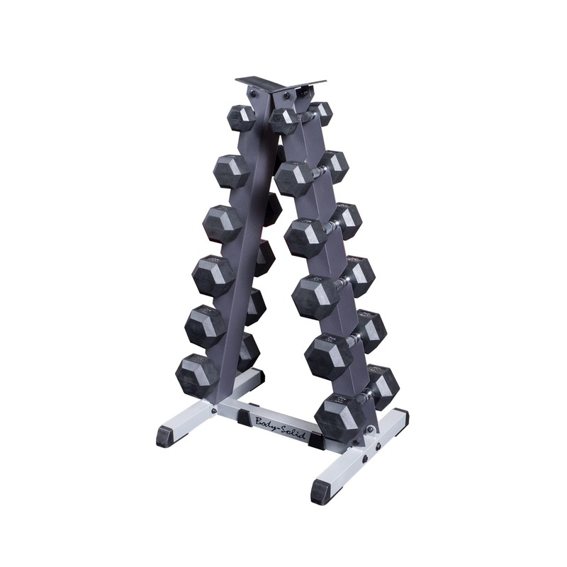 Body-Solid (GDR44B) Vertical Dumbbell Rack - Compact 6 Pair Hex