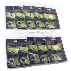 FLADEN Fishing - Helicopter Rig Barbless – Size 6 Carp Fishing Rigs – Anti-Tangle Design with Rotating Swivel – Pack of 10 [37-8386-6X]