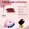 GLAMERMAID GLAMERMAID Dark Red Press on Nails Extra Short Square,