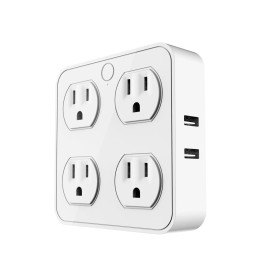 eco4life smart WIFI Wall Tap Plug, Surge Protector, 4 Outlet Extender & 4 USB