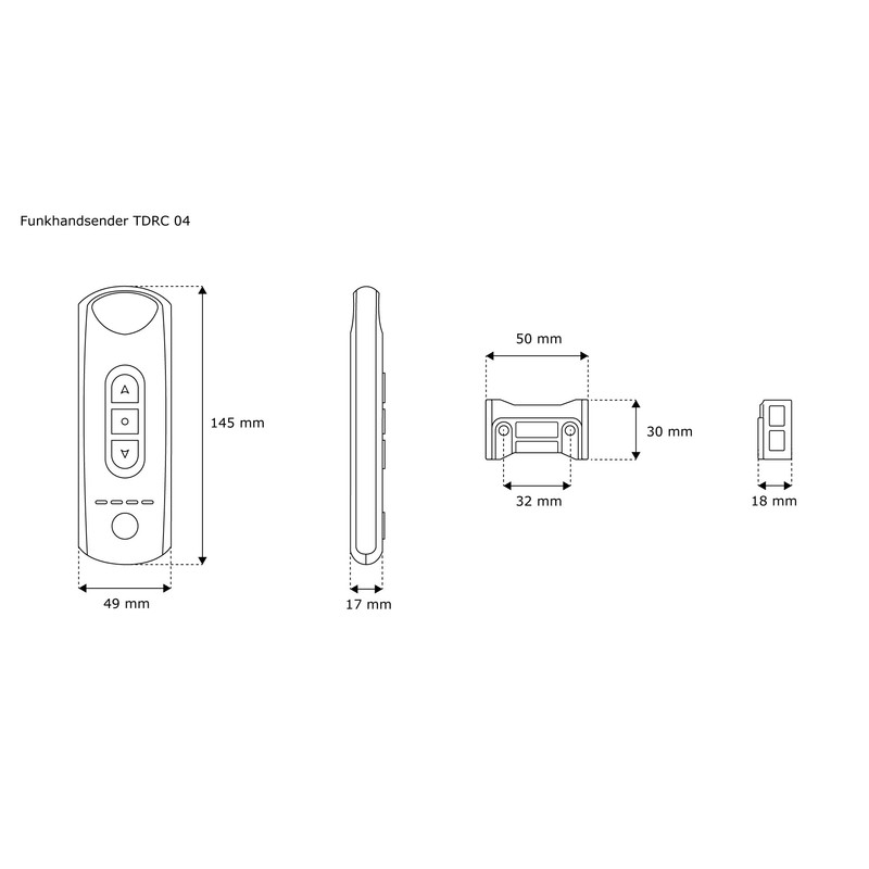 jarolift TDRC 04 4-Channel Remote Control 433.92 MHz with Wall