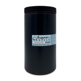 Jacquard Textile Color Fluorescent Red - Permanent Fabric Paint for Clothes, Furniture Upholstery, Shoes or Tote Bags – Indoor & Outdoor Fabric Paint – 32 Oz Jar, Upholstery Fabric Paint