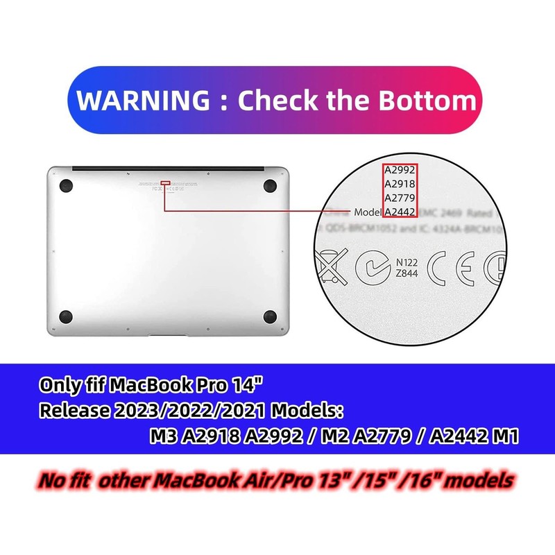 AMCJJ Compatible with MacBook Pro 14 inch Case M5 2026