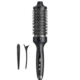 Wavytalk Thermal Brush Blowout Boost Grande, 1.77 Inch Heated Round Brush for Long Hair, Tourmaline Ceramic Negative Ion Technology Reduce Hair Damage, Dual Voltage Black