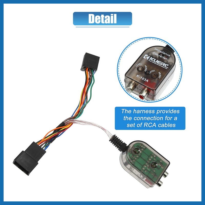 A ABSOPRO Car Add an Amp Amplifier Adapter Interface to