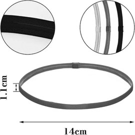 Hair Band, Training Band, Sweatband, 6 Piece Set, Elastic, Anti-Slip Exercise, Running, Soccer, Yoga, Running, Gym, Unisex, Ultra Fine Moisture Wicking Type