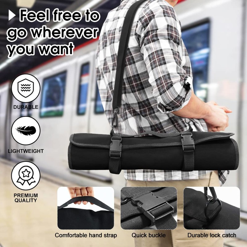 Chef Knife Bag With 24 Slots Cutlery Knives Holders Protectors,