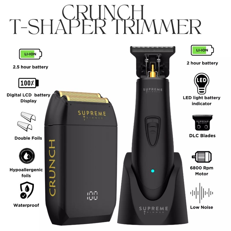 Supreme Trimmer T-Shaper Trimmer & Crunch Foil Shaver Set |