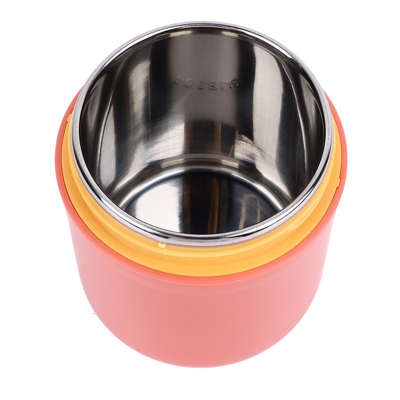 Insulated Food Container Jar Red 400ml Stainless Steel Leakage Proof
