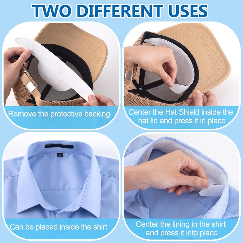 Alpinleux 50 Pcs Collar Protectors for Mens Shirts, Disposable Shirt