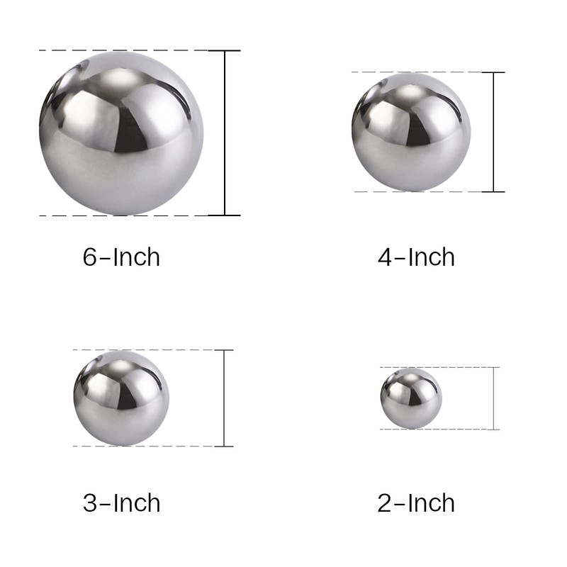 Opexscal Stainless Steel Decorative Balls, Shiny Decorative Orbs for Centerpiece