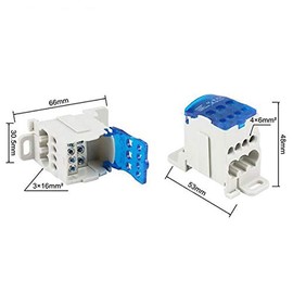 UKK-80A / 125A / 160A Electric Insulated DIN Rail Terminal Block Distribution Box Wire Connector Universal Power Junction Box for Power Distribution Cabinets