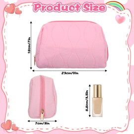 HaiFafafaing Women's Makeup Bag, Travel Cosmetic Bag, Wide Open Makeup Organizer, Spacious Toiletries Accessories Brushes Pouch (Pink)