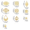 Samcos Watermark Parts, Set of 100, Gold, Flowers, Moon, Drops,