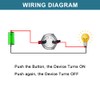 DMWD 5pcs 12mm Latching Push Button Switch High Round Head