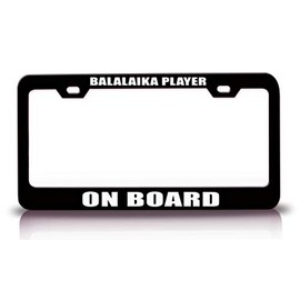 Custom Brother - Balalaika Player ON Board Music Musician Metal Car SUV Truck License Plate Frame Bl n88