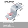6 Pcs Adjustable Z Shape Fitting Bracket for 1-5/8" Strut
