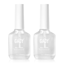 GAOY 2 Pcs Nail Primer, 16ml Acid-Free Natural Nail Prep Bond Primer, Air Dry for Acrylic and Gel Polish