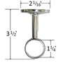 Desunia Die-Cast Mid Hanger for Chrome Round Closet Rod |