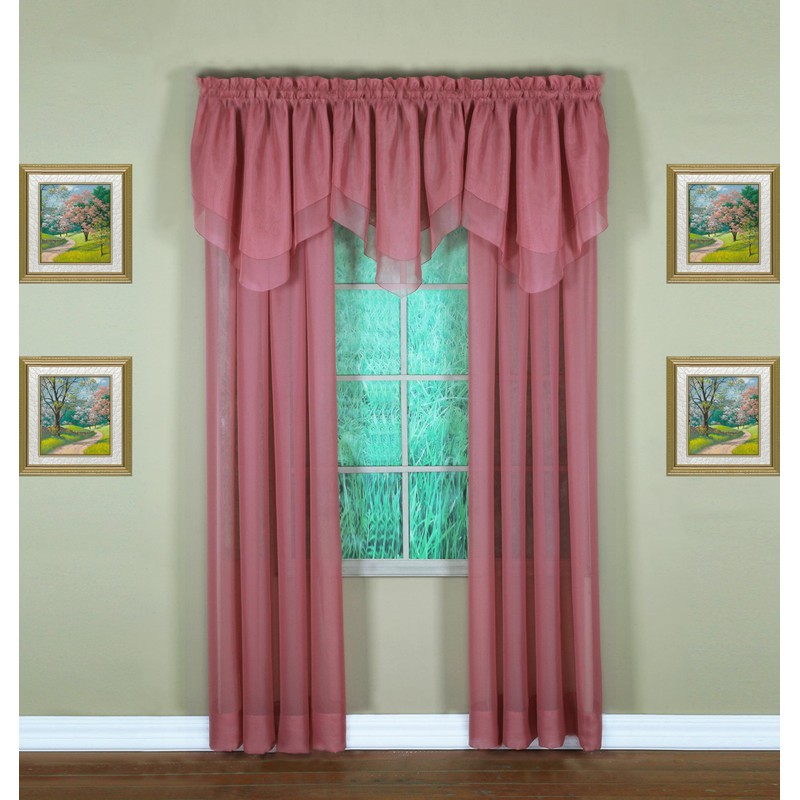 Today's Curtain Emelia Original Voile Ascot 25", Mauve, 40" W