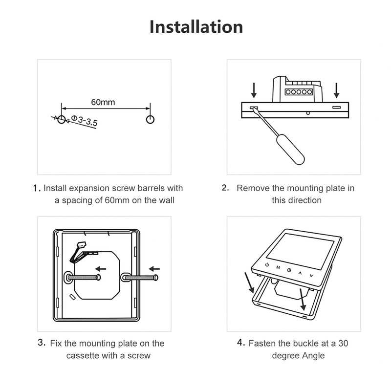 Smart Intelligent Thermostat Temperature Controller for Electric Underground Heating Equipment