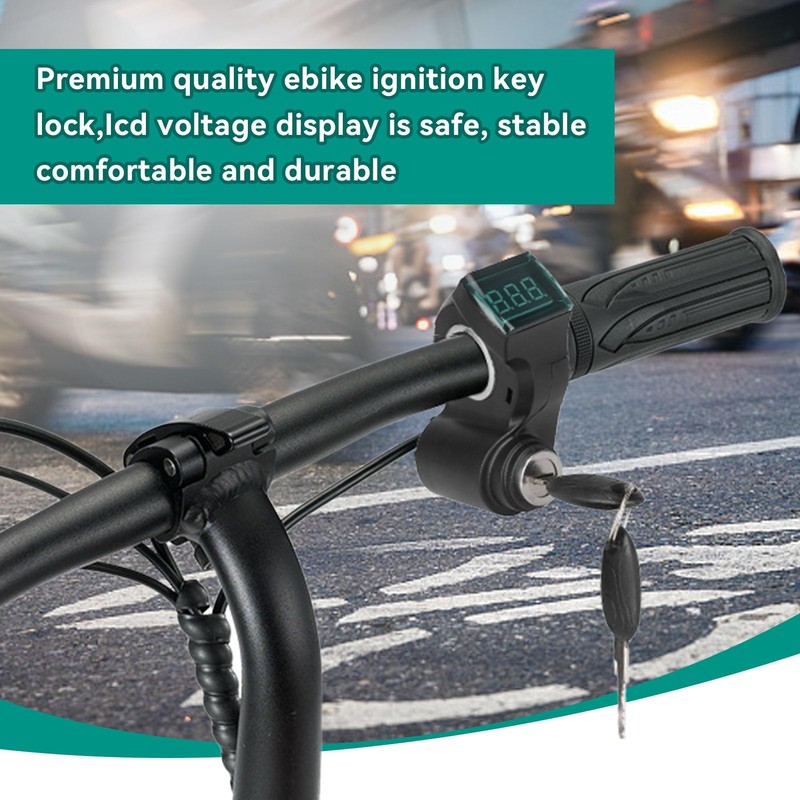 Frdhee E Bike Voltage Display, Electric Bike Thumb Throttle LCD