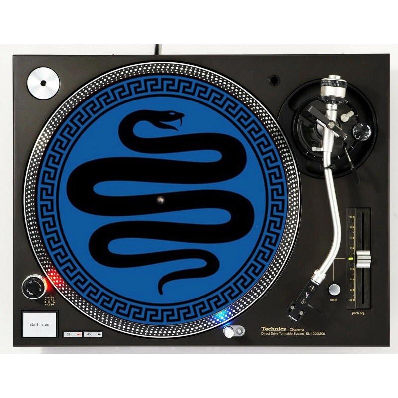 Plastic Waffles DJ Set of 2 Spin Serpent Snake Blue