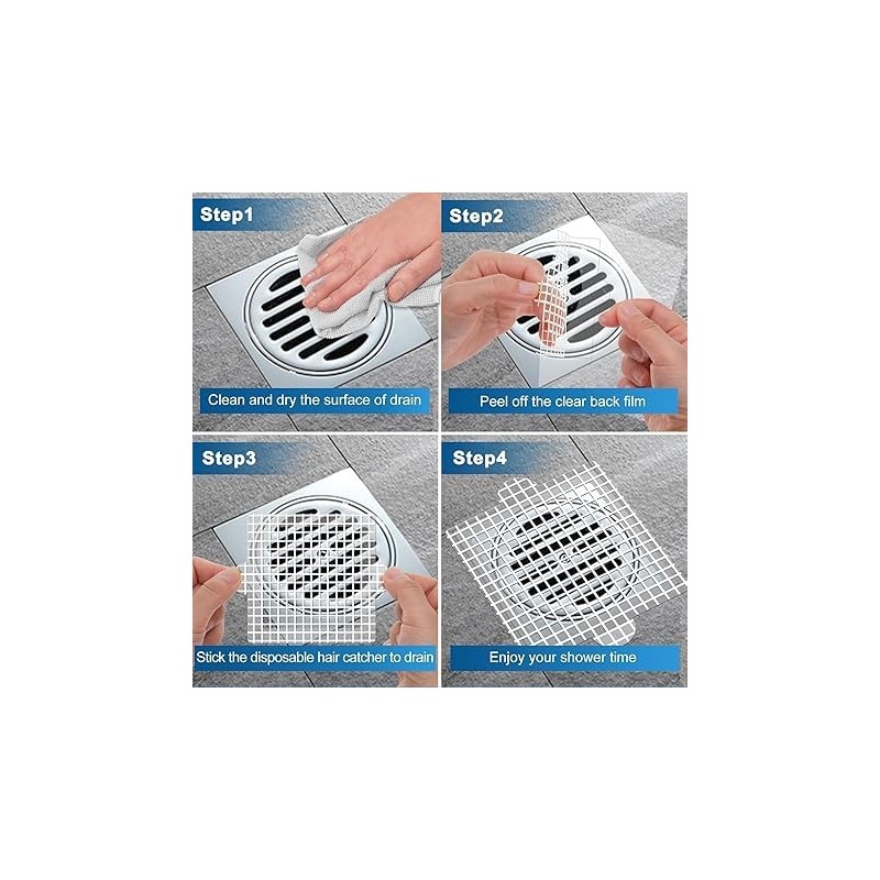 Shower Hair Drain Catcher Square