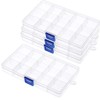 Gebildet Set of 4 Transparent Storage Case Accessory Parts Storage