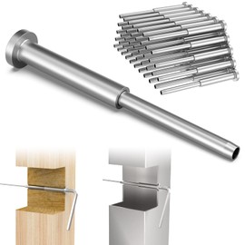 BLIKA 50 Pack 4"x4" Invisible Cable Railing Kits, 1/8" Stainless Steel Invisible Receiver and Swage Stud End for Cable Railing, Deck Stair Threaded End Fitting for 2"x2", 4"x4" Wood/Metal Posts