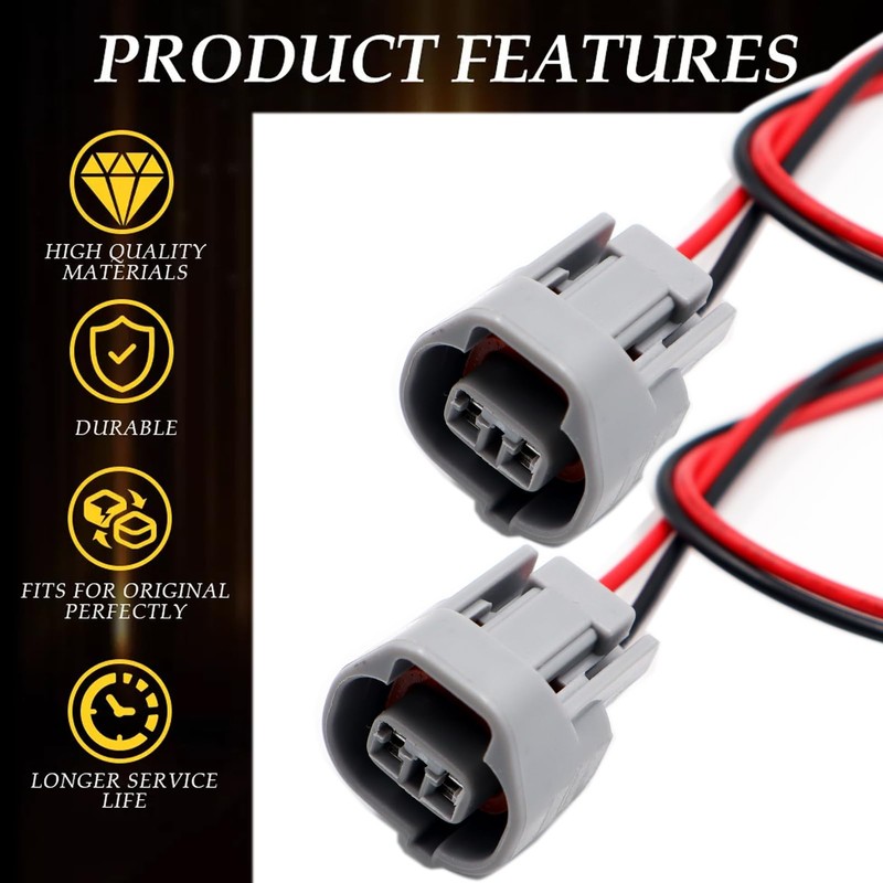 2pcs 2-Way Side Marker Light Connector Compatible with Toyota Tacoma