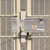 Exterior Mechanical Anti-Theft Lock, Silver Stainless Steel Exterior Gate Lock,
